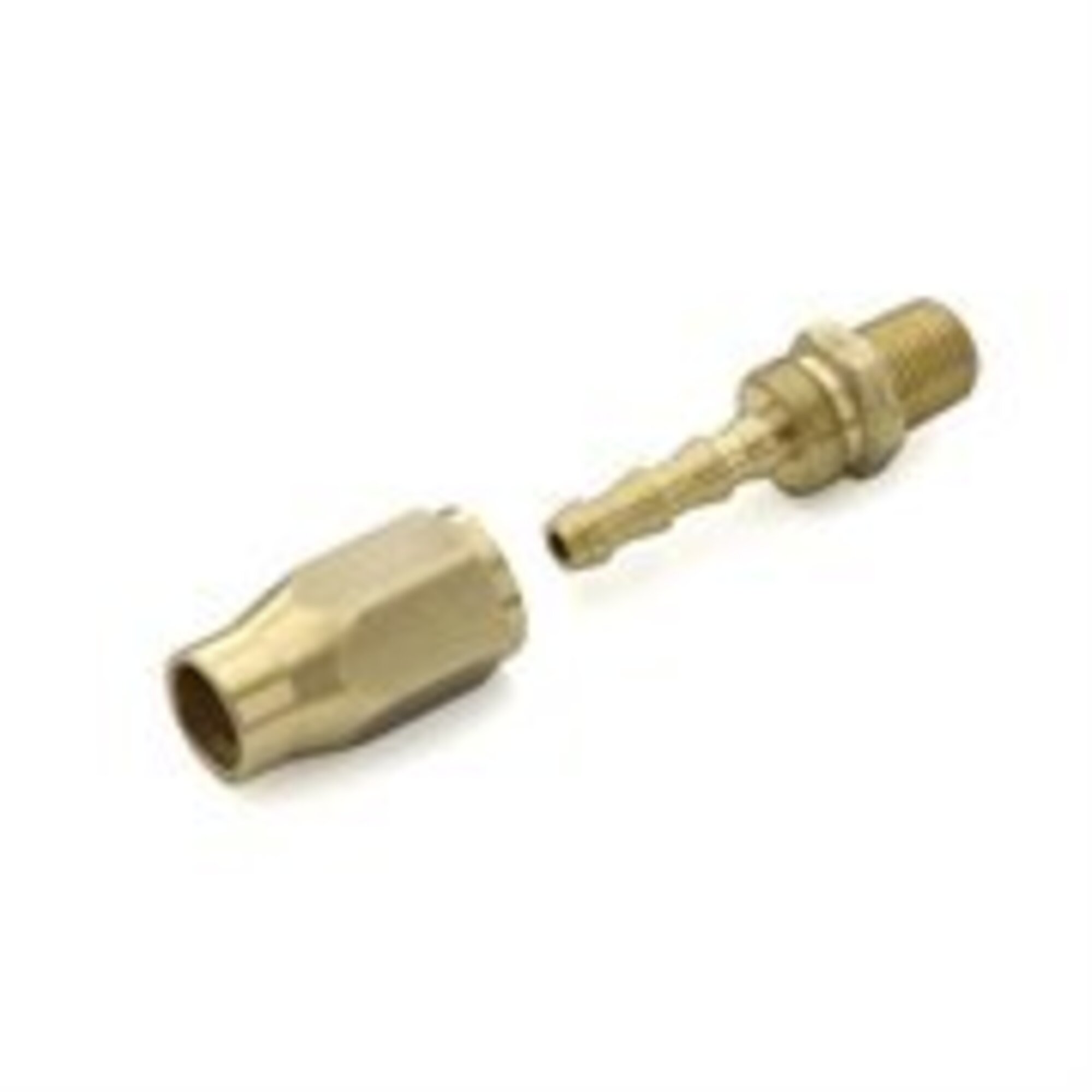 BluBird Fast Fix Air Hose Assembly Repair Fitting — 3/8in. ID, 1/4in. MNPT Fixed, Brass, Model# BLBFFFX38